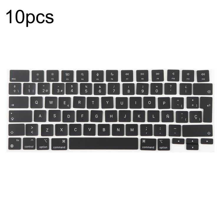 For MacBook A2442 A2485 A2779 A2780 A2991 A2992 A2918 10pcs UK Big Enter Version Keycaps, Arabic, French, Italy, German, Denmark, Sweden, Hungary, Spain, Norway, Russian, Portugal