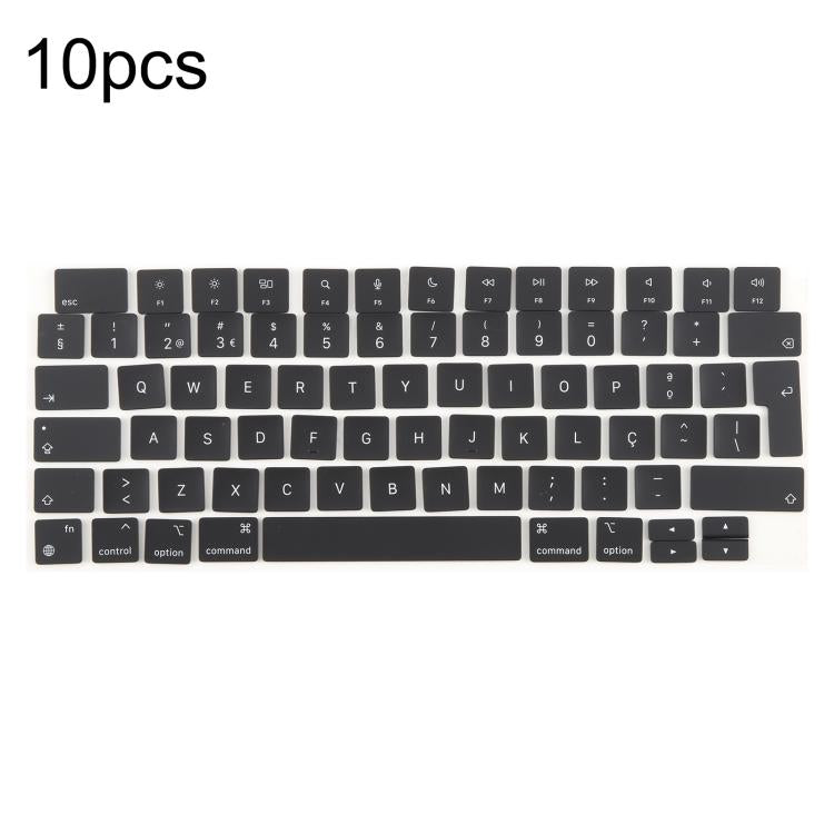 For MacBook A2442 A2485 A2779 A2780 A2991 A2992 A2918 10pcs UK Big Enter Version Keycaps, Arabic, French, Italy, German, Denmark, Sweden, Hungary, Spain, Norway, Russian, Portugal