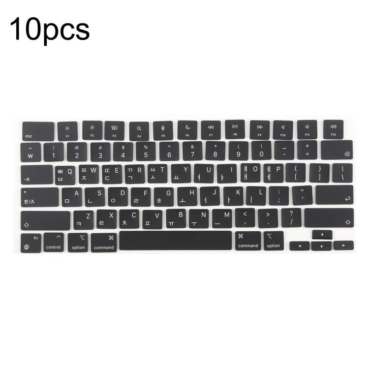 For MacBook A2442 A2485 A2779 A2780 A2991 A2992 A2918 10pcs US Small Enter Version Keycaps, Russian, Korean