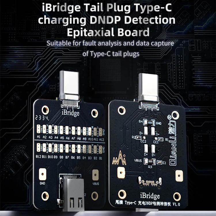 QianLi iBridge Tail Plug Charging DNDP Detection Epitaxial Board, Type-C, 8 Pin