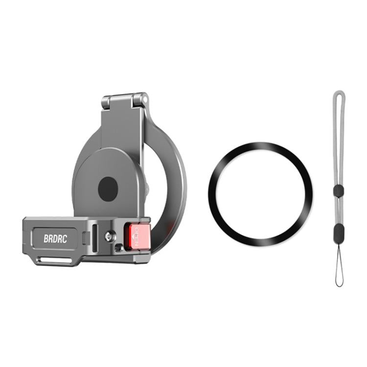 BRDRC Smartphone Teleprompter Stand Desktop Clamp Cold Shoe Extension Mount, For DJI Osmo Pocket 3 Dark Grey