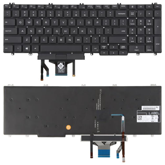 US Version Backlit Laptop Keyboard with Pointing for Dell Latitude 5500 5501 5511 5510 3500 3501 0MMH7V, For Dell Latitude 5500 5501
