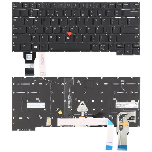 US Version Backlit Laptop Keyboard with Pointing for Lenovo ThinkPad T14s Gen 2 P1 GEN4 X1 Extreme Gen4, For Lenovo ThinkPad T14s Gen 2 P1