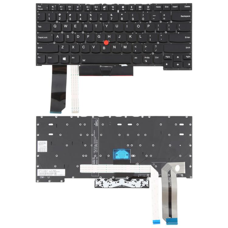 US Version Backlit Laptop Keyboard with Pointing for Lenovo Thinkpad E480 E485 E490 E495 E490S L380 L480 L390 L490 R480 R490 T480S T490 T495 01YP360, For Lenovo Thinkpad E480 E485