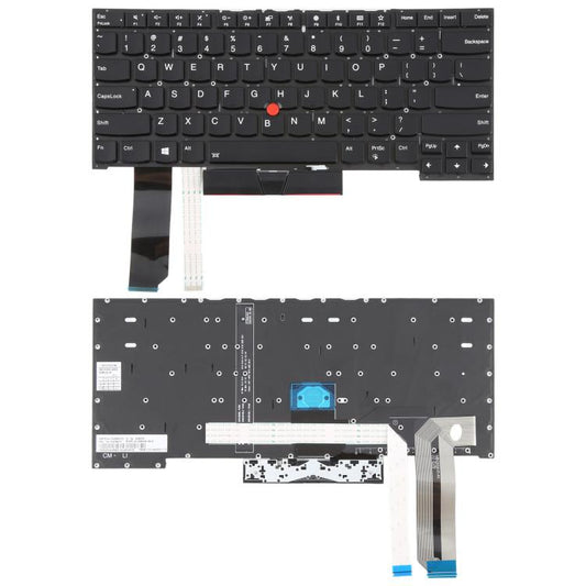 US Version Backlit Laptop Keyboard with Pointing for Lenovo Thinkpad E480 E485 E490 E495 E490S L380 L480 L390 L490 R480 R490 T480S T490 T495 01YP360, For Lenovo Thinkpad E480 E485