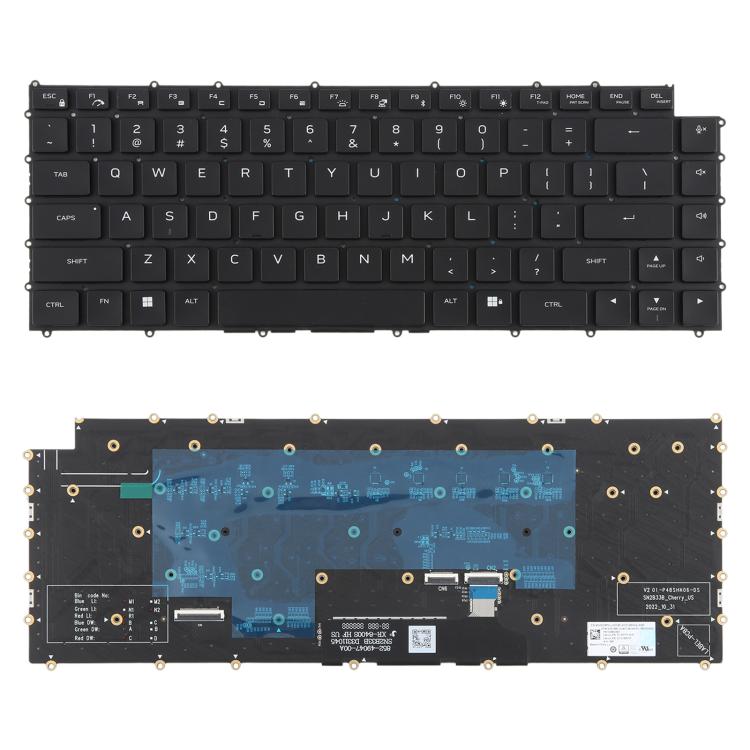 US Version RGB Backlit Laptop Mechanical Keyboard for DELL M16 R1 X16 R1 R2 W0X5N5, For DELL M16 R1 X16 R1 R2