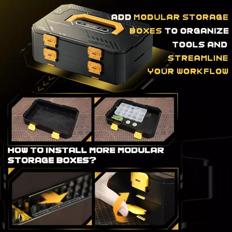Jakemy JM-8199 257 in 1 Modular Manual Tool Box, Jakemy JM-8199
