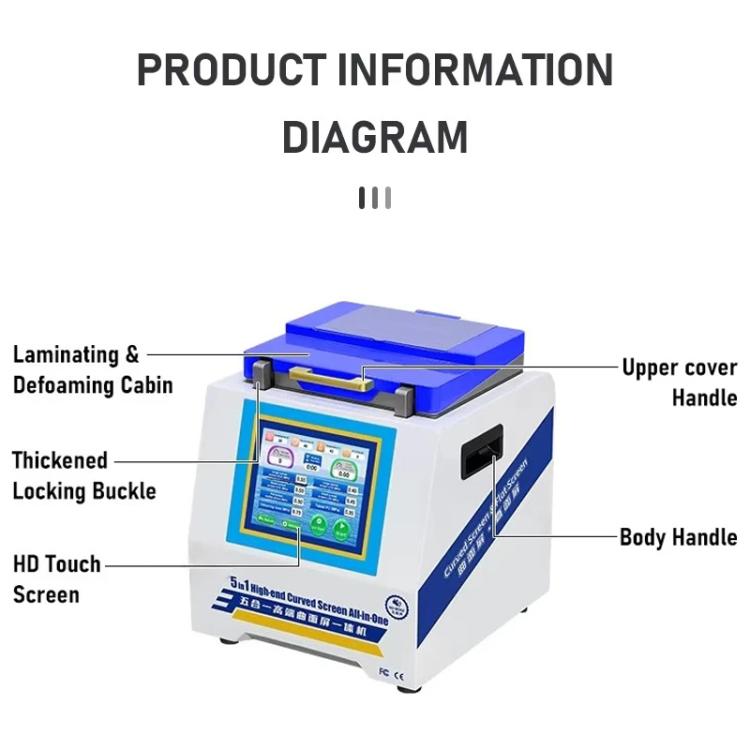 YYD YD-636 UV Curing Laminating Defoaming All-in-One, EU Plug, US Plug, UK Plug