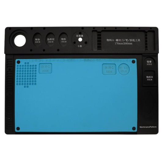 Microscope Aluminum Alloy Stand Base Heat-Resistant Silicone Pad