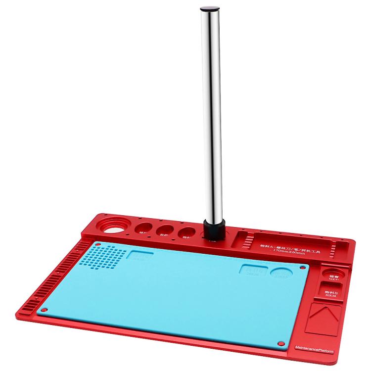 Microscope Aluminum Alloy Stand Base Heat-Resistant Silicone Pad
