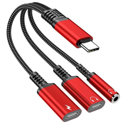 Type-C to 3.5mm and Type-C Charging Audio Adapter Cable