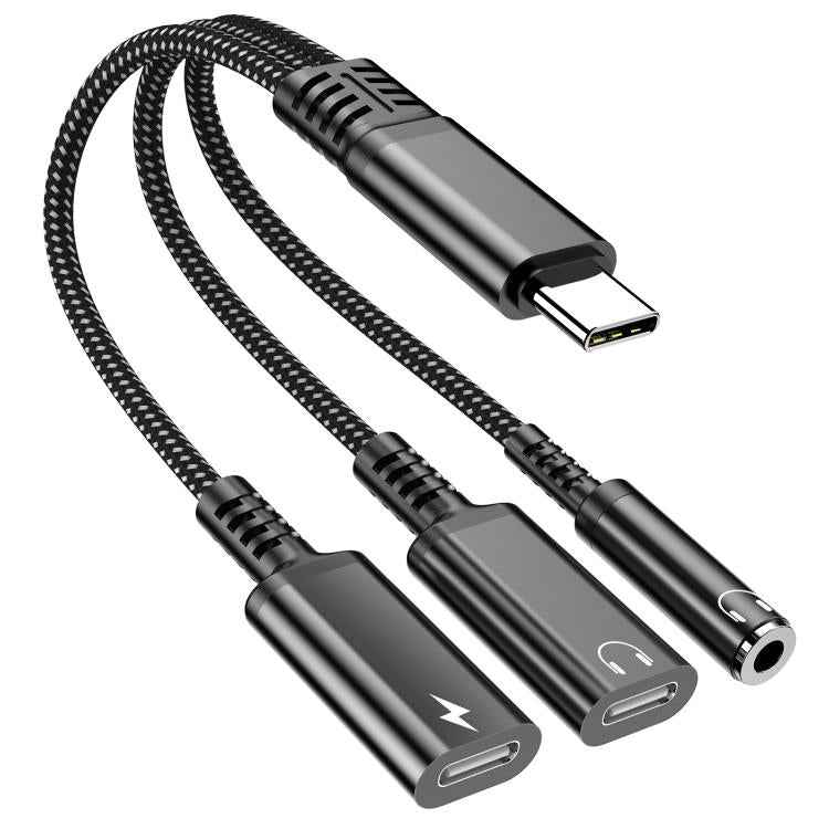 Type-C to 3.5mm and Type-C Charging Audio Adapter Cable