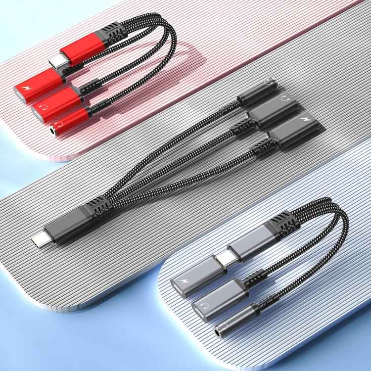 Type-C to 3.5mm and Type-C Charging Audio Adapter Cable