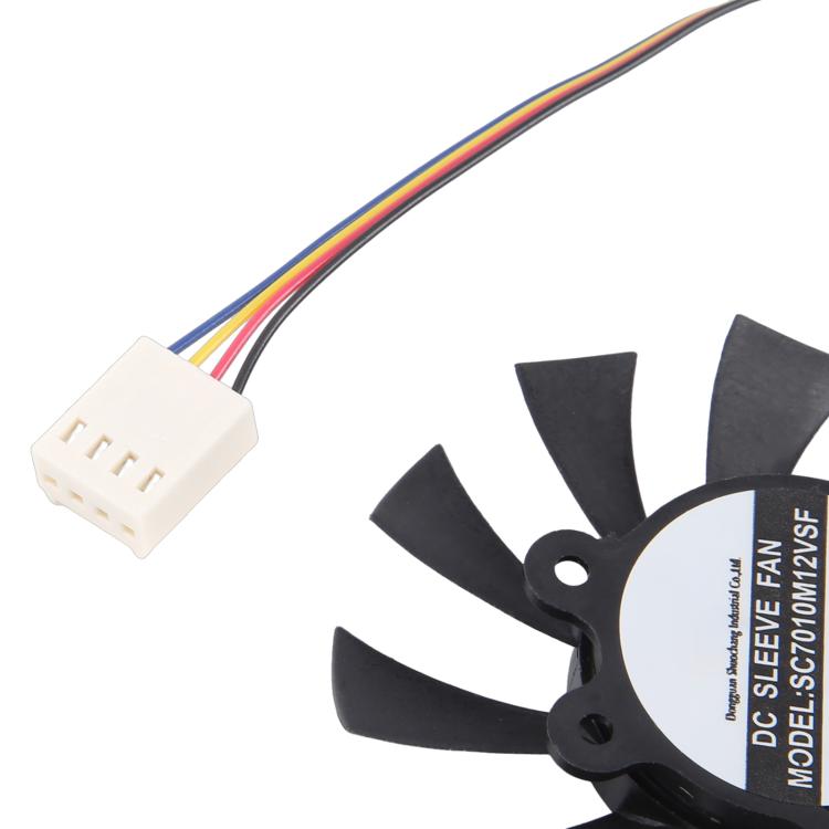 For SEEWO SC7010M12VSF DC12V 0.18A 4Pin Cooling Fan, 4Pin Fan blade diameter 65mm