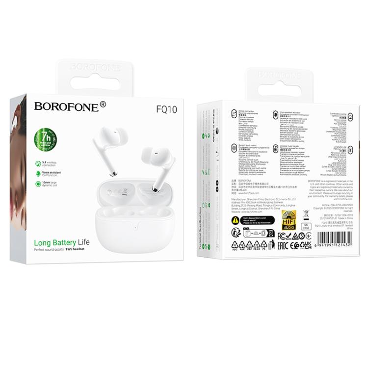 Borofone FQ10 Joyful TWS Wireless BT Headset Earbuds, FQ10