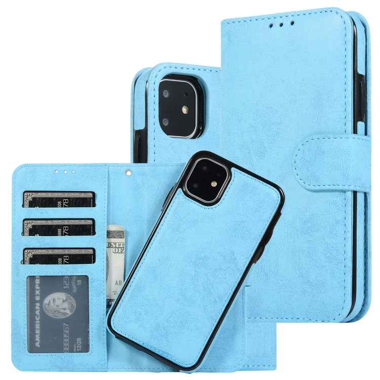 KLT888-2 Retro 2 in 1 Detachable Magnetic Horizontal Flip TPU + PU Leather Case with Holder & Card Slots & Photo Frame & Wallet, For iPhone 11, For iPhone 11 Pro, For iPhone 11 Pro Max, For iPhone 6, For iPhone 6 Plus, For iPhone SE 2022 / SE 2020 / 8 ...