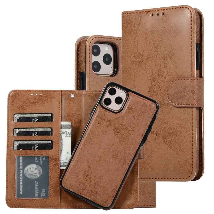 KLT888-2 Retro 2 in 1 Detachable Magnetic Horizontal Flip TPU + PU Leather Case with Holder & Card Slots & Photo Frame & Wallet, For iPhone 11, For iPhone 11 Pro, For iPhone 11 Pro Max, For iPhone 6, For iPhone 6 Plus, For iPhone SE 2022 / SE 2020 / 8 ...