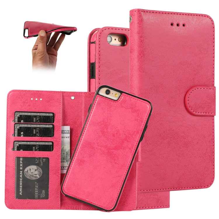 KLT888-2 Retro 2 in 1 Detachable Magnetic Horizontal Flip TPU + PU Leather Case with Holder & Card Slots & Photo Frame & Wallet, For iPhone 11, For iPhone 11 Pro, For iPhone 11 Pro Max, For iPhone 6, For iPhone 6 Plus, For iPhone SE 2022 / SE 2020 / 8 ...