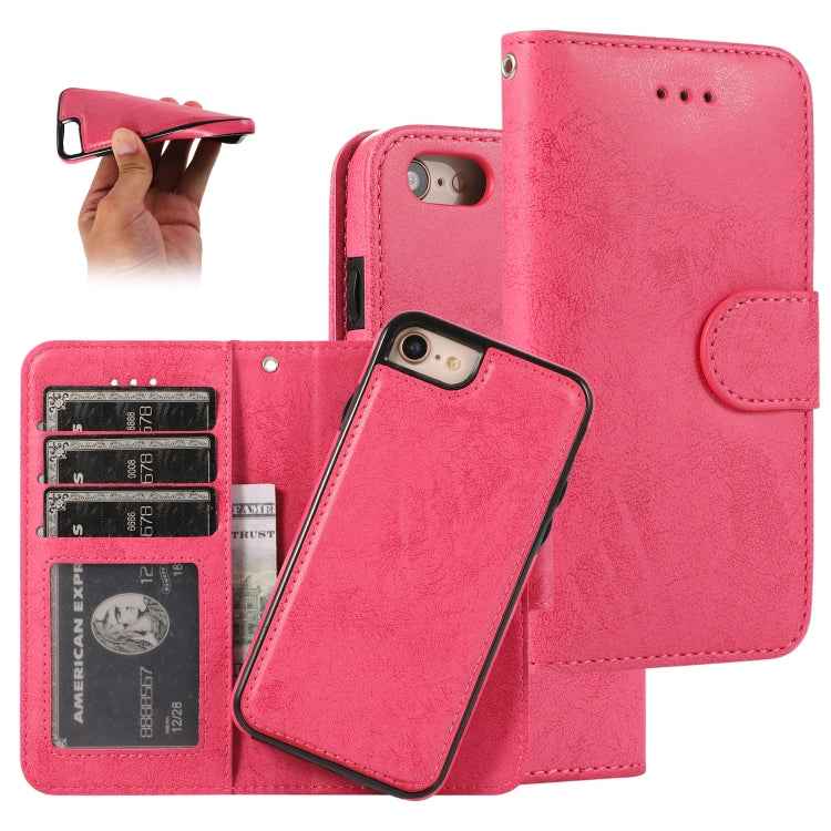 KLT888-2 Retro 2 in 1 Detachable Magnetic Horizontal Flip TPU + PU Leather Case with Holder & Card Slots & Photo Frame & Wallet, For iPhone 11, For iPhone 11 Pro, For iPhone 11 Pro Max, For iPhone 6, For iPhone 6 Plus, For iPhone SE 2022 / SE 2020 / 8 ...