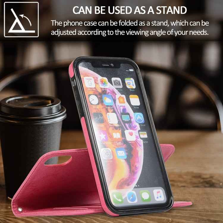 KLT888-2 Retro 2 in 1 Detachable Magnetic Horizontal Flip TPU + PU Leather Case with Holder & Card Slots & Photo Frame & Wallet, For iPhone XR, For iPhone XS Max, For iPhone 12 mini, For iPhone 12 / 12 Pro, For iPhone 12 Pro Max