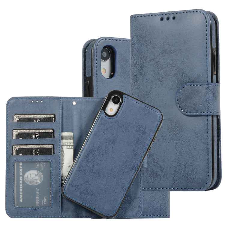 KLT888-2 Retro 2 in 1 Detachable Magnetic Horizontal Flip TPU + PU Leather Case with Holder & Card Slots & Photo Frame & Wallet, For iPhone XR, For iPhone XS Max, For iPhone 12 mini, For iPhone 12 / 12 Pro, For iPhone 12 Pro Max