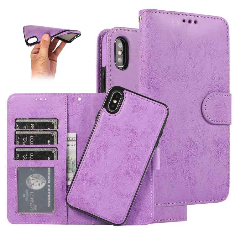 KLT888-2 Retro 2 in 1 Detachable Magnetic Horizontal Flip TPU + PU Leather Case with Holder & Card Slots & Photo Frame & Wallet, For iPhone XR, For iPhone XS Max, For iPhone 12 mini, For iPhone 12 / 12 Pro, For iPhone 12 Pro Max