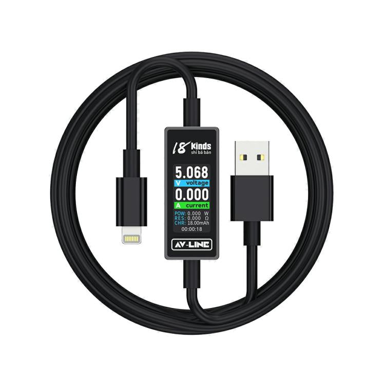 18 Kinds AV-Line 2.0 1.2m Intelligent Detection Charging Data Cable