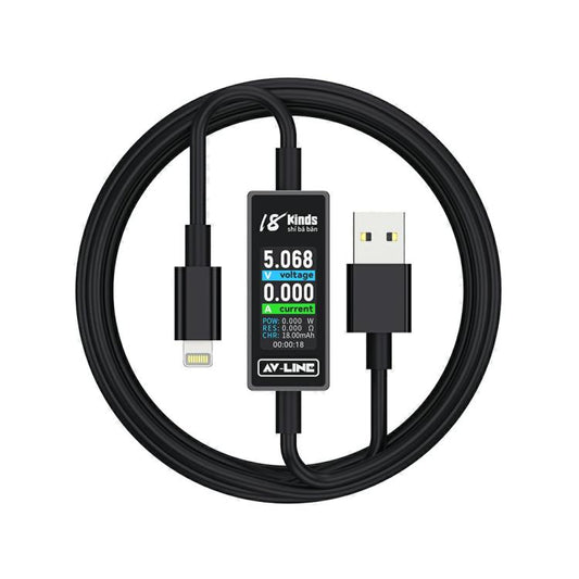 18 Kinds AV-Line 2.0 1.2m Intelligent Detection Charging Data Cable