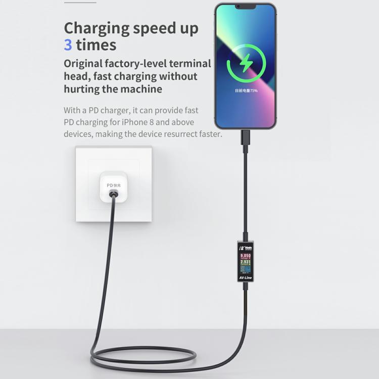 18 Kinds AV-Line Pro 1.2m Intelligent Detection Charging Data Cable