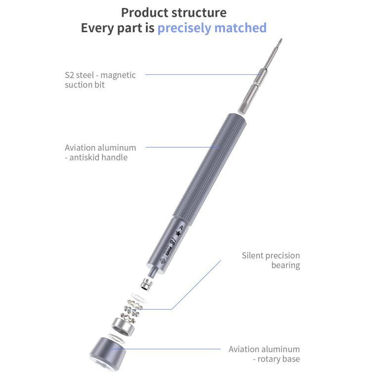 18 Kinds Precision Magnetic Super Hard Screwdriver, A Pentalobe, B Phillips, C External Cross, D Tri-Wing, E Allen