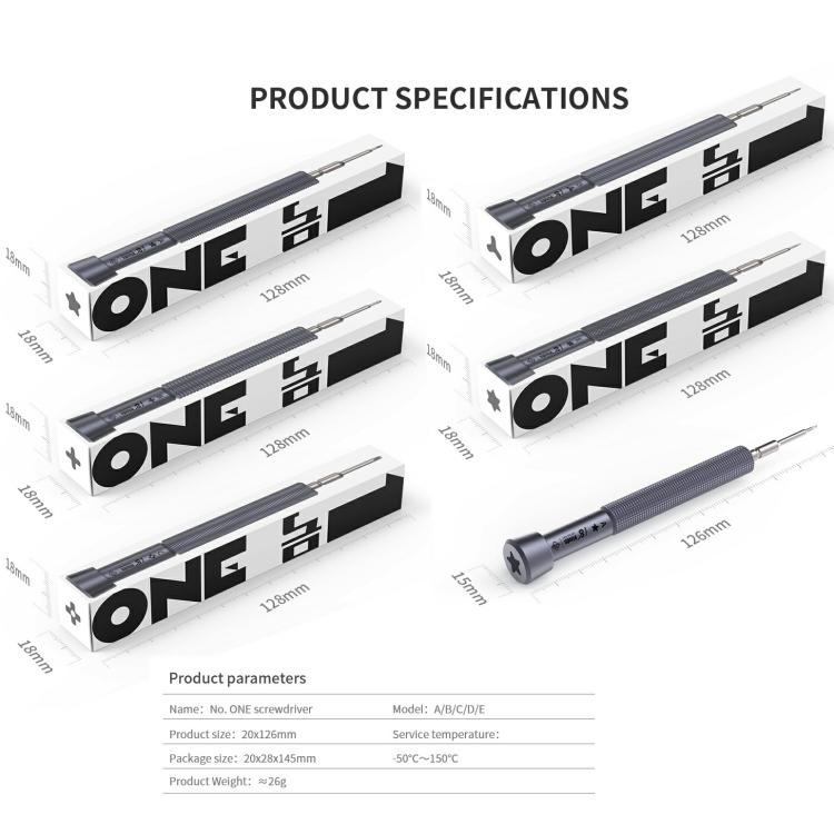 18 Kinds Precision Magnetic Super Hard Screwdriver, A Pentalobe, B Phillips, C External Cross, D Tri-Wing, E Allen