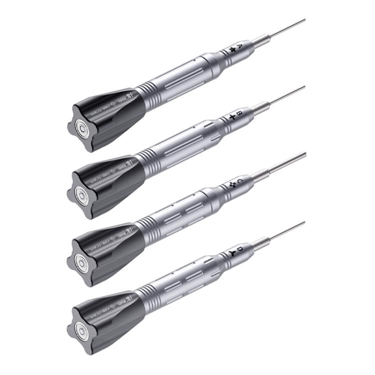 18 Kinds Aerospace 3D Anti-Slip Magnetic Screwdriver, A Pentalobe, B Phillips, C External Cross, D Tri-Wing, 5 in 1 Set