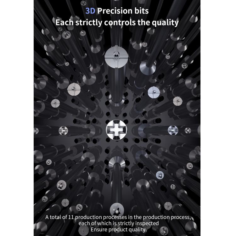 18 Kinds Aerospace 3D Anti-Slip Magnetic Screwdriver, A Pentalobe, B Phillips, C External Cross, D Tri-Wing, 5 in 1 Set