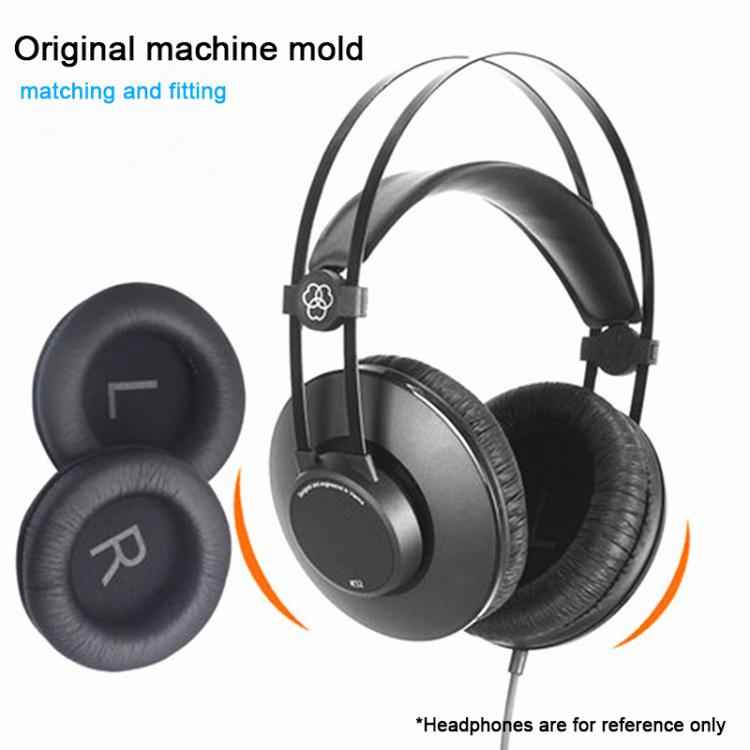 1 Pair Wrinkled Leather Replacement Earpads For AKG K52 / K72 / K92