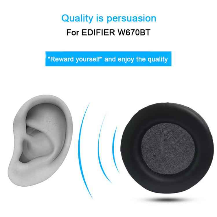 1 Pair Wrinkled Leather Replacement Earpads For AKG K52 / K72 / K92