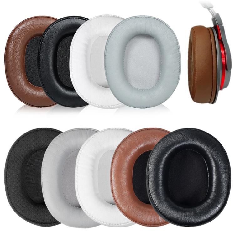 Sponge Earmuffs Replacement Earpads For ATH-MSR7, Black Ice Silk Cloth, Black Football Net, Black Protein Leather, White Protein Leather, Brown Protein Leather, Grey Protein Leather, Dark Brown Protein Leather, Black Lambskin, Brown Lambskin           ...