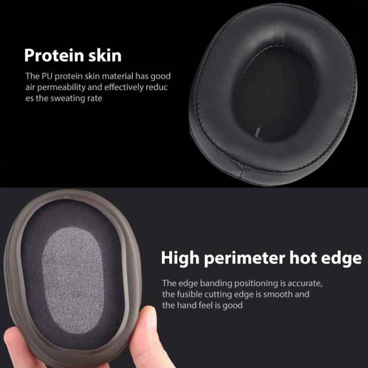 1 Pair Protein Leather Replacement Earpads For Audio Technica ATH-SR9 / DSR9BT / DSR7BT