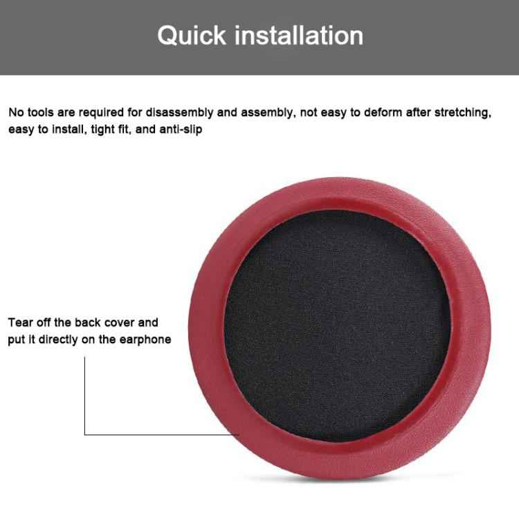 2pcs Protein Leather Slip-on Type Earphone Covers