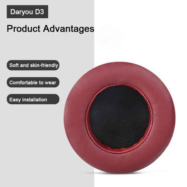 2pcs Protein Leather Slip-on Type Earphone Covers