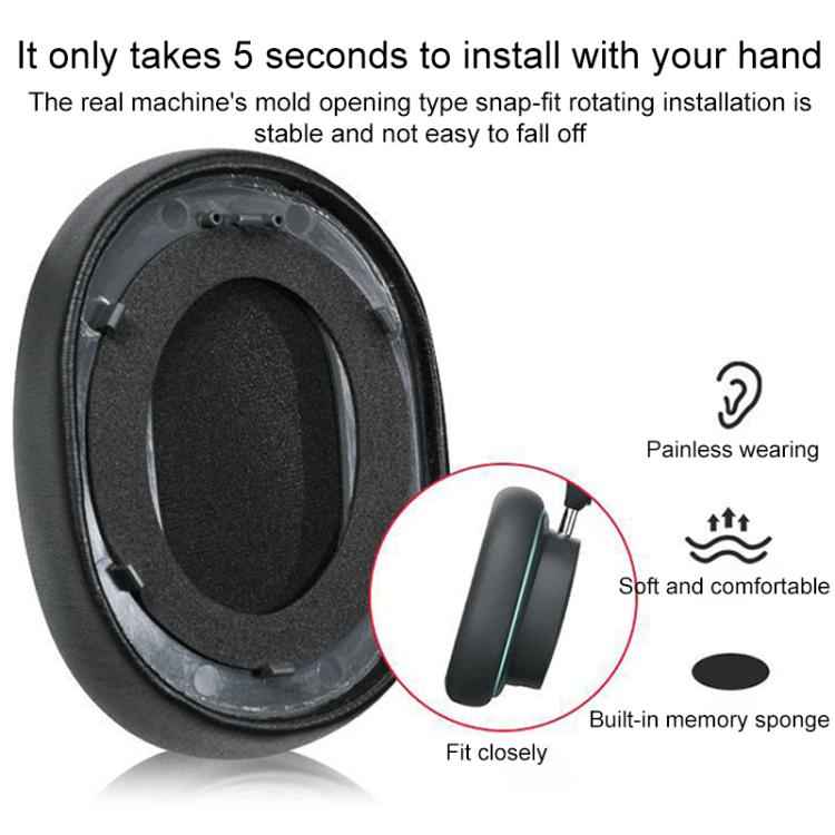 1 Pair Protein Leather Replacement Earpads For Baseus D05
