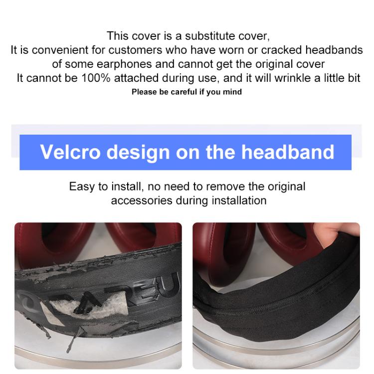 Universal PU Leather Headband Protective Cover, Curved 21x11x8.5cm, Curved 24.5x11x8.5cm, Rectangle 24.5x10cm