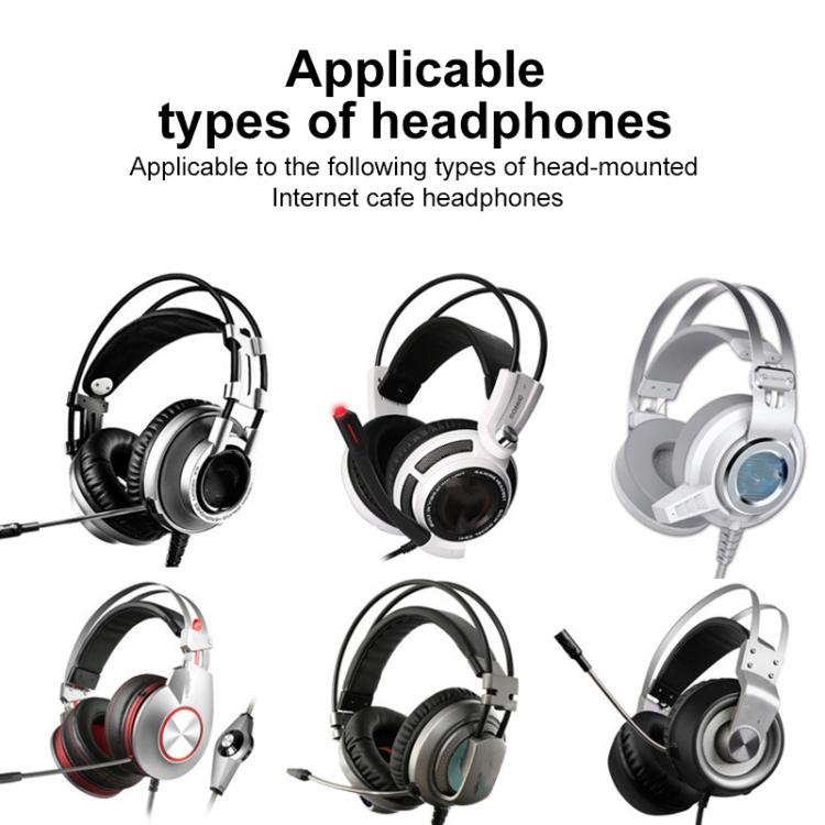 Universal PU Leather Headband Protective Cover, Curved 21x11x8.5cm, Curved 24.5x11x8.5cm, Rectangle 24.5x10cm
