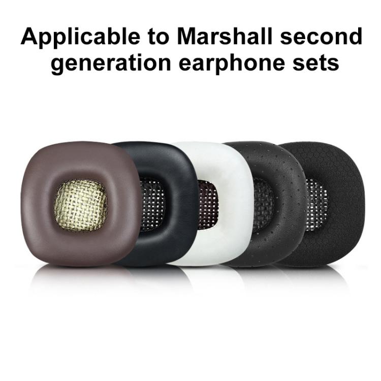 2pcs Sponge Earmuffs Replacement Earpads For Marshall Major II, Black Ice Silk, Black Football Net, Black Protein PU, Black Lambskin, White Lambskin, Brown Lambskin