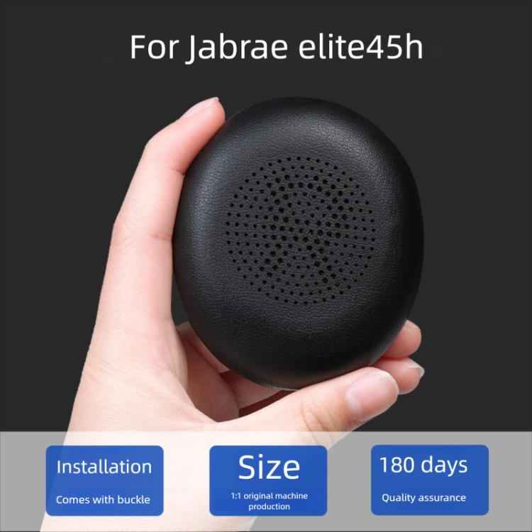 1 Pair Protein Leather Earpads For Jabra Evolve2 65 / Evolve2 40 SE / Elite 45H