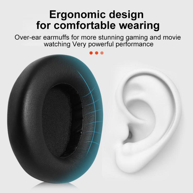 2pcs Protein Leather Earpads For SteelSeries Arctis Nova Wired Headphones, For SteelSeries Arctis Nova(Black)