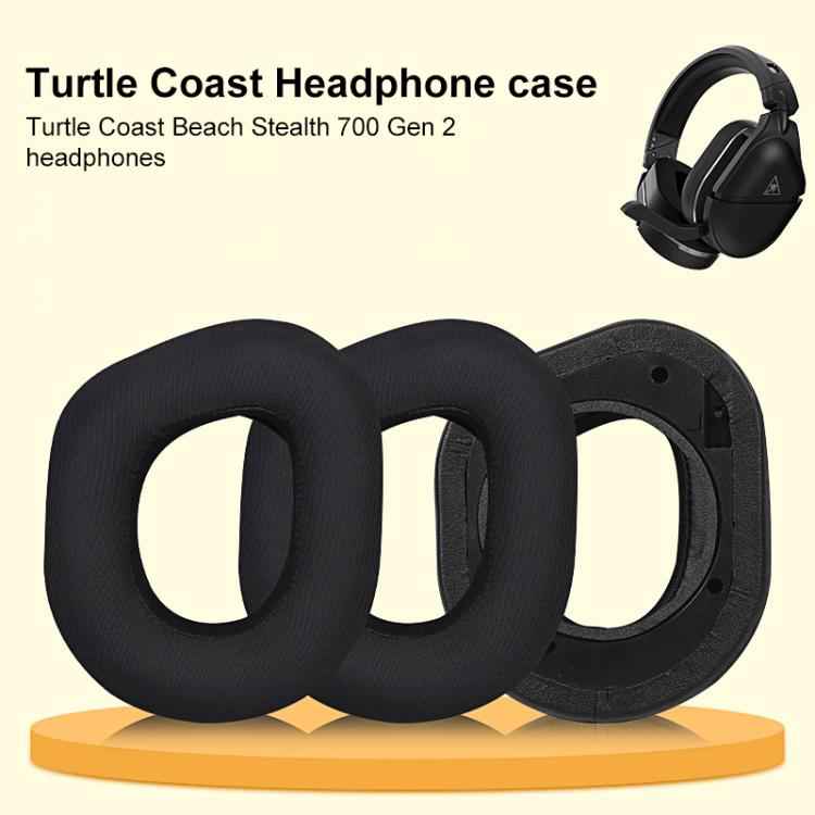 1 Pair Protein Leather Ice Silk Cloth Replacement Earpads For Turtle Beach Stealth 700 Gen 2