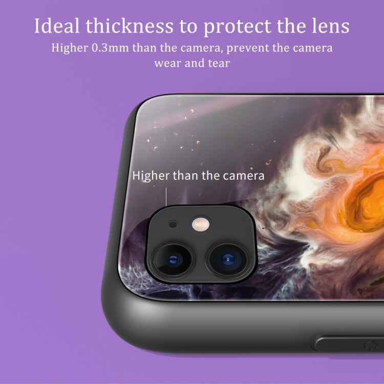 Marble Pattern Glass Protective Case, For iPhone 12 mini, For iPhone 12 Pro Max, For iPhone 11 Pro, For iPhone SE 2022 / SE 2020 / 8 / 7, For iPhone X