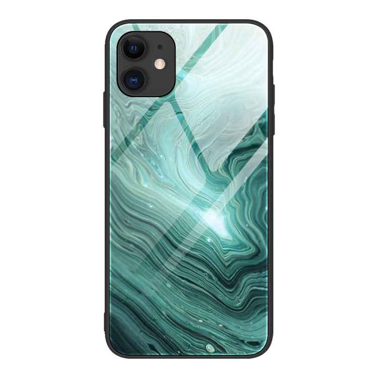 Marble Pattern Glass Protective Case, For iPhone 12 mini, For iPhone 12 Pro Max, For iPhone 11 Pro, For iPhone SE 2022 / SE 2020 / 8 / 7, For iPhone X
