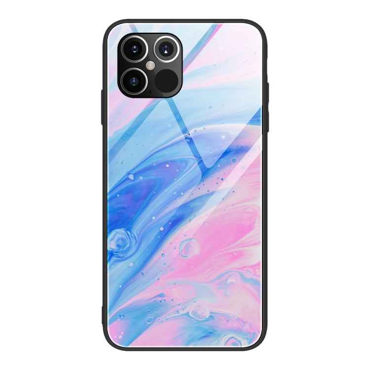 Marble Pattern Glass Protective Case, For iPhone 12 mini, For iPhone 12 Pro Max, For iPhone 11 Pro, For iPhone SE 2022 / SE 2020 / 8 / 7, For iPhone X
