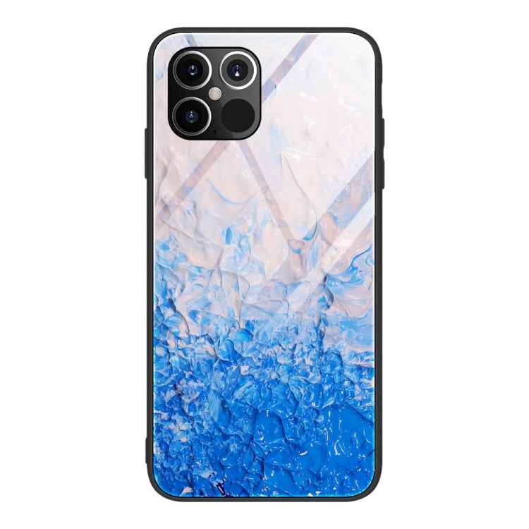 Marble Pattern Glass Protective Case, For iPhone 12 mini, For iPhone 12 Pro Max, For iPhone 11 Pro, For iPhone SE 2022 / SE 2020 / 8 / 7, For iPhone X